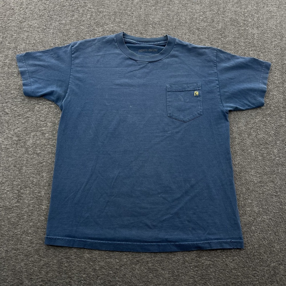 F*cking awesome FA Egyptian Statue T Shirt Mens M Blue Pocket SS Pharoah
